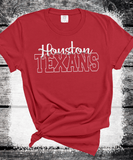 Custom PUFF vinyl Texans Sweatshirt, Embossed Puff Spirit Wear Sweatshirt, Houston Texans PUFF fan Gear NFL Football Playoff Shirts, Texans Puff Vinyl Sweatshirts, 3D Embossed Football Gear