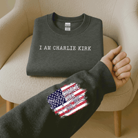 I am Charlie Kirk Freedom Sweatshirt - In Memory of Charlie Kirk Crewneck - Patriotic Hoodie - Pray For Charlie Kirk - Social Justice Gift