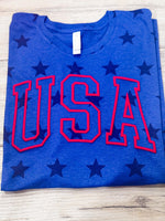 USA Stars Puff Shirt - United States Puff T-Shirt - USA Star Tee - 4th of July T-Shirt - American Flag - USA Flag Shirt