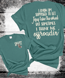 Comfort Colors SmartAss Brand® Know Jesus take the wheel think offroadin', Funny Western Rodeo Shirts, Farmlife Sweatshirts