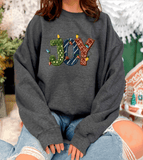 JOY Realistic Faux Yarn Hoodie / Holiday matching family knit look /  FYP Viral Trending Sweatshirts / Funny Holiday Crewneck