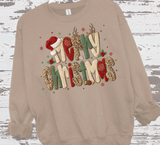 Christmas Tree Realistic Faux Yarn Hoodie / Holiday matching family knit look /  FYP Viral Trending Sweatshirts / Funny Holiday Crewneck