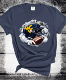 West Virginia WV Football, Mountaineers Crewneck Sweatshirt, WV Fan Gift, Sunday Football, Blue and Gold Let's GO