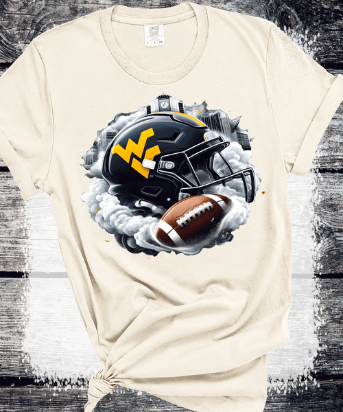West Virginia WV Football, Mountaineers Crewneck Sweatshirt, WV Fan Gift, Sunday Football, Blue and Gold Let's GO