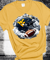 West Virginia WV Football, Mountaineers Crewneck Sweatshirt, WV Fan Gift, Sunday Football, Blue and Gold Let's GO
