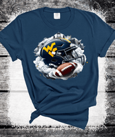 West Virginia WV Football, Mountaineers Crewneck Sweatshirt, WV Fan Gift, Sunday Football, Blue and Gold Let's GO