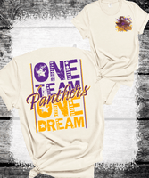Custom Local School One Team One Dream Sweatshirt, Spirit Wear Sweatshirt, Custom Local Shirts School Mascot Sweatshirt, Gift Idea, Liberty Hill Panthers, Texas Football