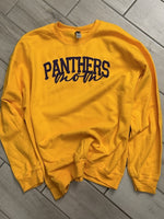 Custom Puff Print Local School MOM Sweatshirt, Embossed Glitter Puff Spirit Wear Sweatshirt, Custom Mama Shirts PUFF School Mascot Sweatshirt, Gift Idea, Liberty Hill Panthers, Texas Football