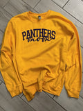 Custom Puff Print Local School MOM Sweatshirt, Embossed Glitter Puff Spirit Wear Sweatshirt, Custom Mama Shirts PUFF School Mascot Sweatshirt, Gift Idea, Liberty Hill Panthers, Texas Football