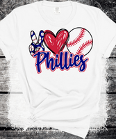 Philadelphia Peace Love Phillies Baseball shirt for Adults Kids Family Philly Baseball Drink shirt, Phillies 1883 Baseball Fans, Play Ball Apparel