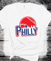 Philadelphia Skyline Phillies Baseball shirt for Adults Kids Family Philly Baseball shirt, phillies 1883 Baseball Fans, Play Ball Apparel