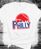 Philadelphia Skyline Phillies Baseball shirt for Adults Kids Family Philly Baseball shirt, phillies 1883 Baseball Fans, Play Ball Apparel
