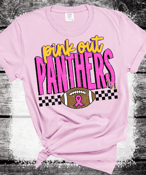 Custom Local School PINK OUT Sweatshirt, Spirit Wear Sweatshirt, Custom October we wear Pink, Gift Idea, Liberty Hill Panthers, Texas Football