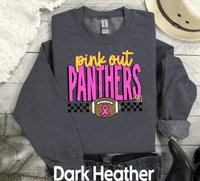 Custom Local School PINK OUT Sweatshirt, Spirit Wear Sweatshirt, Custom October we wear Pink, Gift Idea, Liberty Hill Panthers, Texas Football