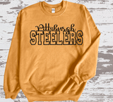 Custom PUFF Print Steelers Sweatshirt, Embossed Puff Spirit Wear Sweatshirt, Pittsburgh Steelers PUFF fan Gear NFL Football Playoff Shirts, Steelers Puff Vinyl Sweatshirts, 3D Embossed Football Gear