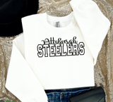 Custom PUFF Print Steelers Sweatshirt, Embossed Puff Spirit Wear Sweatshirt, Pittsburgh Steelers PUFF fan Gear NFL Football Playoff Shirts, Steelers Puff Vinyl Sweatshirts, 3D Embossed Football Gear