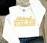 Custom PUFF Print Steelers Sweatshirt, Embossed Puff Spirit Wear Sweatshirt, Pittsburgh Steelers PUFF fan Gear NFL Football Playoff Shirts, Steelers Puff Vinyl Sweatshirts, 3D Embossed Football Gear