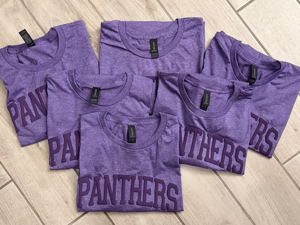 Custom Puff Print Local School Sweatshirt, Embossed Glitter Puff Spirit Wear Sweatshirt, Custom Metallic PUFF School Mascot Sweatshirt, Gift Idea, Liberty Hill Panthers, Texas Football