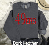 Custom PUFF Print 49ers Sweatshirt, Embossed Puff Spirit Wear Sweatshirt, San Francisco 49ers PUFF fan Gear NFL Football Playoff Shirts, 49ers Puff Vinyl Sweatshirts, 3D Embossed Football Gear