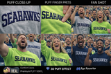 Custom PUFF Print Seahawks Sweatshirt, Embossed Puff Spirit Wear Sweatshirt, Seattle Seahawks PUFF fan Gear NFL Football Playoff Shirts, Seattle Puff Vinyl Sweatshirts, 3D Embossed Football Gear
