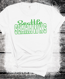 Custom PUFF Print Seahawks Sweatshirt, Embossed Puff Spirit Wear Sweatshirt, Seattle Seahawks PUFF fan Gear NFL Football Playoff Shirts, Seattle Puff Vinyl Sweatshirts, 3D Embossed Football Gear