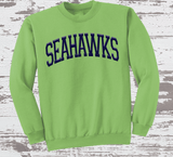 Custom PUFF Print Seahawks Sweatshirt, Embossed Puff Spirit Wear Sweatshirt, Seattle Seahawks PUFF fan Gear NFL Football Playoff Shirts, Seattle Puff Vinyl Sweatshirts, 3D Embossed Football Gear