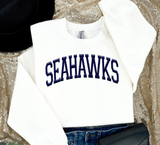 Custom PUFF Print Seahawks Sweatshirt, Embossed Puff Spirit Wear Sweatshirt, Seattle Seahawks PUFF fan Gear NFL Football Playoff Shirts, Seattle Puff Vinyl Sweatshirts, 3D Embossed Football Gear