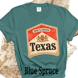Comfort Colors® She's from Texas Music Inspired graphic tee, funny sarcastic shirt, trendy western aesthetic cowgirl summer top, gift for her, retro rodeo club apparel