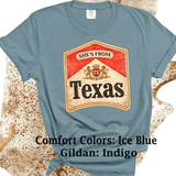 Comfort Colors® She's from Texas Music Inspired graphic tee, funny sarcastic shirt, trendy western aesthetic cowgirl summer top, gift for her, retro rodeo club apparel
