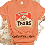 Comfort Colors® She's from Texas Music Inspired graphic tee, funny sarcastic shirt, trendy western aesthetic cowgirl summer top, gift for her, retro rodeo club apparel