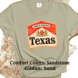 Comfort Colors® She's from Texas Music Inspired graphic tee, funny sarcastic shirt, trendy western aesthetic cowgirl summer top, gift for her, retro rodeo club apparel