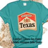 Comfort Colors® She's from Texas Music Inspired graphic tee, funny sarcastic shirt, trendy western aesthetic cowgirl summer top, gift for her, retro rodeo club apparel