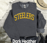 Custom PUFF Print Steelers Sweatshirt, Embossed Puff Spirit Wear Sweatshirt, Pittsburgh Steelers PUFF fan Gear NFL Football Playoff Shirts, Steelers Puff Vinyl Sweatshirts, 3D Embossed Football Gear