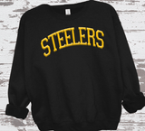 Custom PUFF Print Steelers Sweatshirt, Embossed Puff Spirit Wear Sweatshirt, Pittsburgh Steelers PUFF fan Gear NFL Football Playoff Shirts, Steelers Puff Vinyl Sweatshirts, 3D Embossed Football Gear
