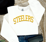Custom PUFF Print Steelers Sweatshirt, Embossed Puff Spirit Wear Sweatshirt, Pittsburgh Steelers PUFF fan Gear NFL Football Playoff Shirts, Steelers Puff Vinyl Sweatshirts, 3D Embossed Football Gear