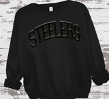 Custom PUFF Print Steelers Sweatshirt, Embossed Puff Spirit Wear Sweatshirt, Pittsburgh Steelers PUFF fan Gear NFL Football Playoff Shirts, Steelers Puff Vinyl Sweatshirts, 3D Embossed Football Gear