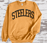 Custom PUFF Print Steelers Sweatshirt, Embossed Puff Spirit Wear Sweatshirt, Pittsburgh Steelers PUFF fan Gear NFL Football Playoff Shirts, Steelers Puff Vinyl Sweatshirts, 3D Embossed Football Gear