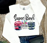 Superbowl 2026 Football Game day Matching Seattle Seahawks and New England Patriots Matching Shirts, Superbowl Sweatshirt Patriots and Seahawks