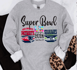 Superbowl 2026 Football Game day Matching Seattle Seahawks and New England Patriots Matching Shirts, Superbowl Sweatshirt Patriots and Seahawks
