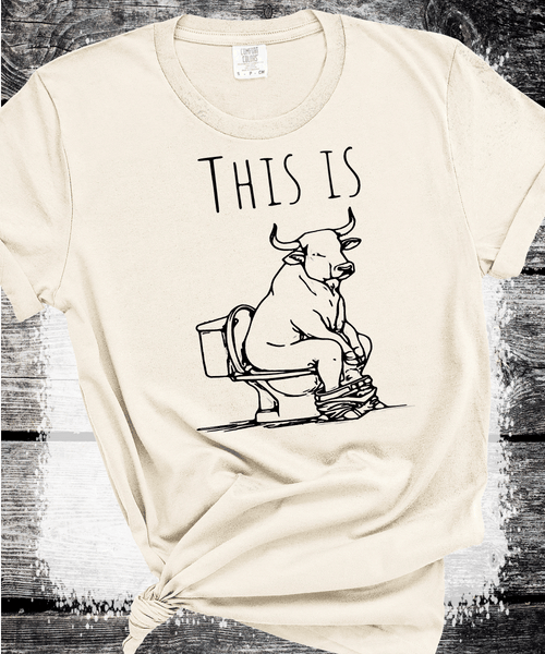 Comfort Colors® This Is Bull Shit Shirt, Joke T-shirt, Girl Tee, Animal Lover Gift, Gift For Woman, Funny Gift Tee, Farmlife,