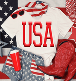 Comfort Colors USA PUFF Embossed / 3D 4th of July Independence Day Family, USA 250th Anniversary Shirts, 250 Years of Freedom 1776 - 2026 4th of July