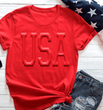Comfort Colors USA PUFF Embossed / 3D 4th of July Independence Day Family, USA 250th Anniversary Shirts, 250 Years of Freedom 1776 - 2026 4th of July