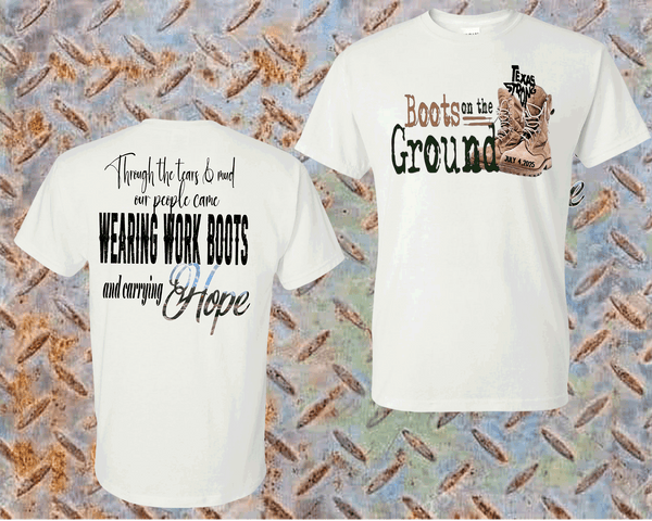 Sandy Creek Flood Relief Shirt, Leander Texas Shirts Williamson County Tees  – 100% of Proceeds Donated to Sandy Creek Disaster Relief Fund, Boots on the ground