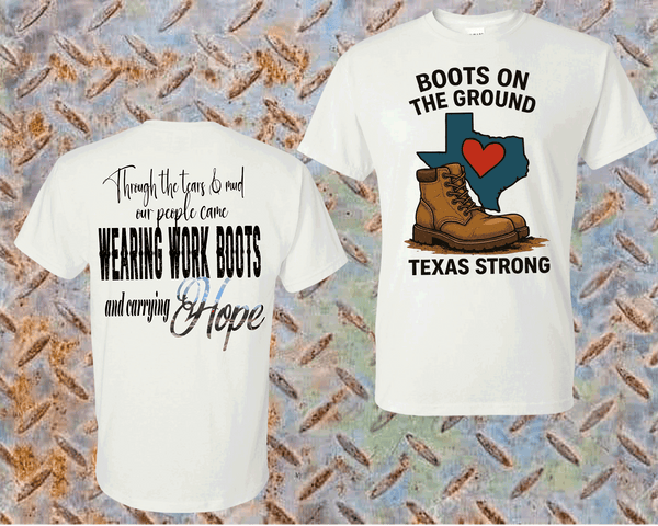 Sandy Creek Flood Relief Shirt, Leander Texas Flooding shirts   – 100% of Proceeds Donated to Sandy Creek Disaster Relief Fund, Boots on the ground