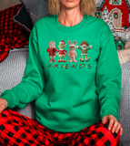 Comfort Colors® FRIENDS / Christmas T-Shirt, Faux Yarn 3D Holiday sweatshirt, Christmas Gift Shirt, Matching family T-Shirt Holiday matching family knit look /  FYP Viral Trending Sweatshirts / Funny Holiday Crewneck