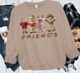 Comfort Colors® FRIENDS / Christmas T-Shirt, Faux Yarn 3D Holiday sweatshirt, Christmas Gift Shirt, Matching family T-Shirt Holiday matching family knit look /  FYP Viral Trending Sweatshirts / Funny Holiday Crewneck