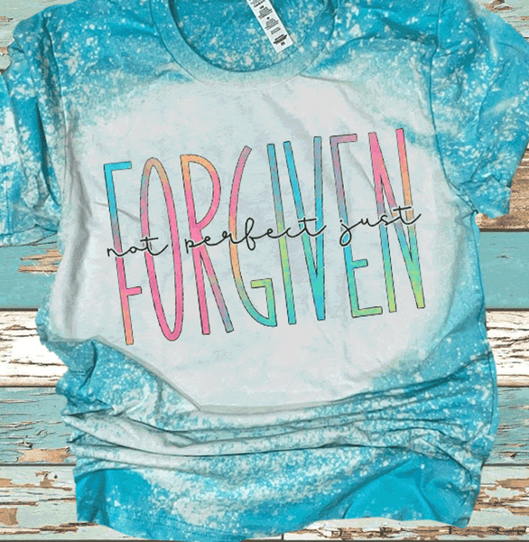 Not perfect Just forgiven Easter Bleached Shirts Distressed Tees