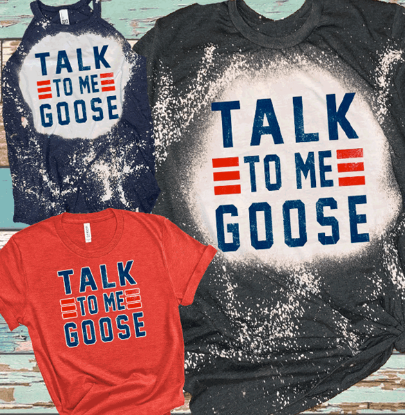 TV Show Movie Inspired Distressed Tees Vintage Bleached Bella Canvas Shirts Top Gun Talk to me Goose
