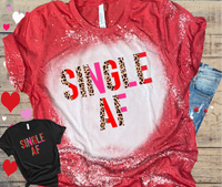 Single AF Valentines Day Bleached Distressed Vintage Tees