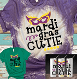 Mardi Gras Let the Shenanigans begin Distressed Bleached Tees / DTF Shirts